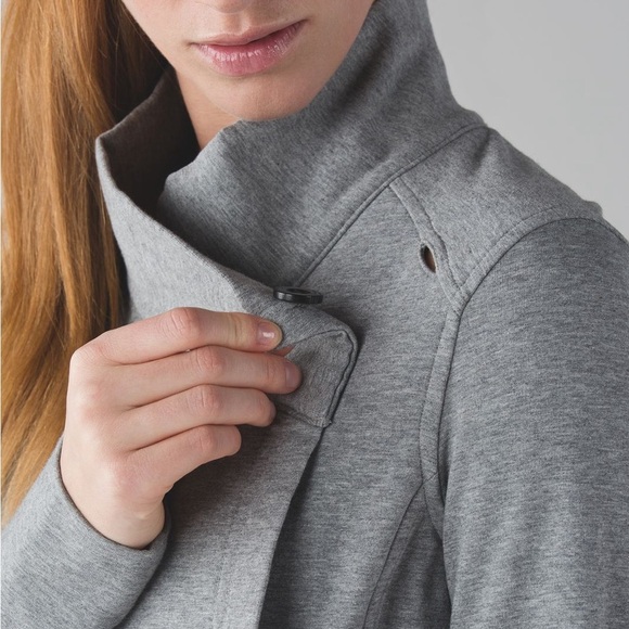 Lululemon Coast Wrap Women’s 2 Wrap Jacket French Terry Gray Athleisure Outdoor - Picture 3 of 10